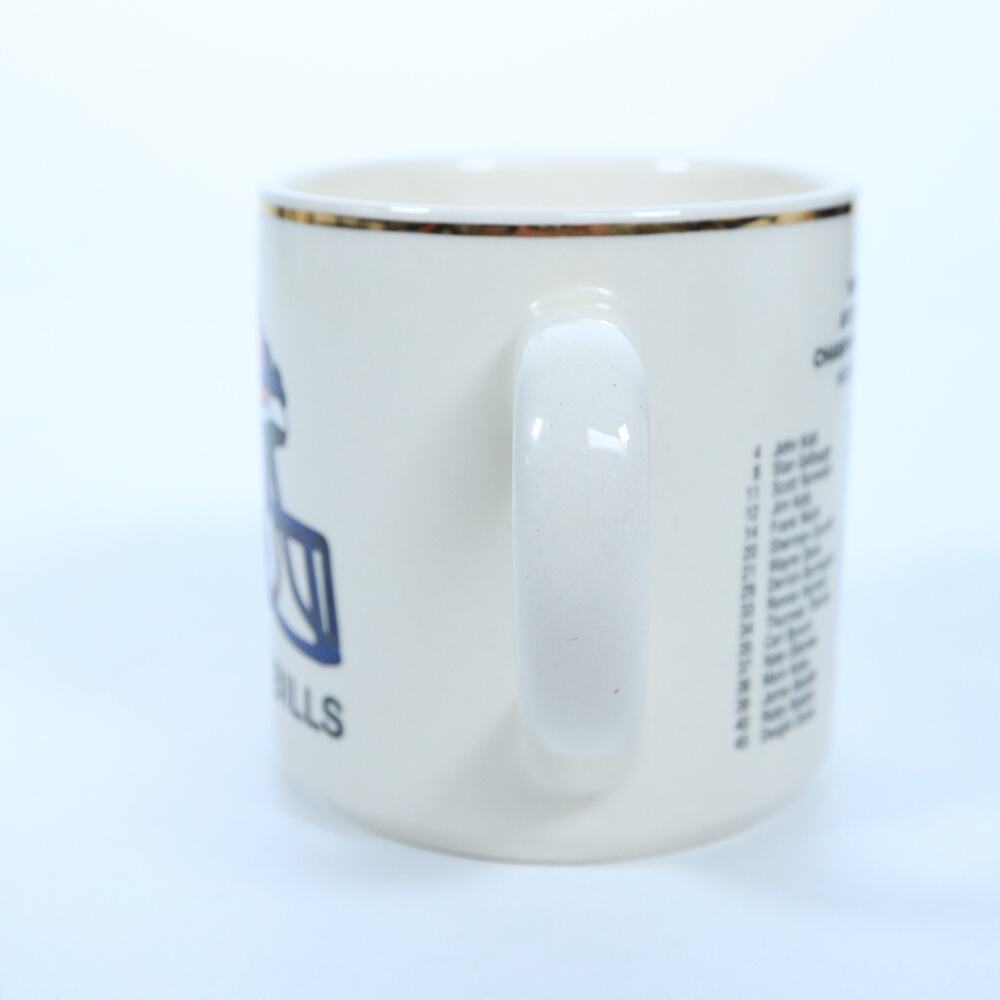Vintage 1988 Buffalo Bills AFC Championship Player Mug Coffee Mug Gold Rimmed - Picture 4 of 6
